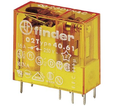 Kretskortrelä 1 växlande kontakt 48Vac 16A