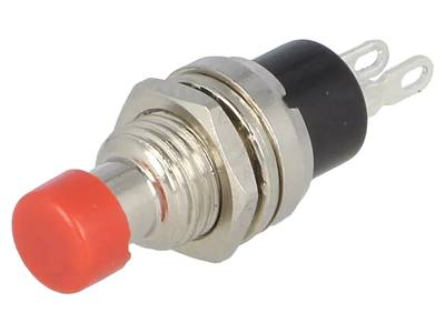 Knapp, öppningsbar 1xON-(OFF), 1A 125V, röd Knapp, öppningsbar 1xON-(OFF), 1A 125V, röd