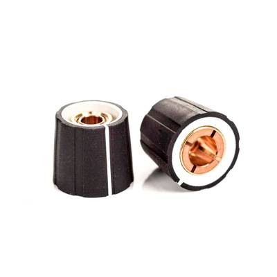 Enhetsknopp 4mm/15mm soft touch svart med rand