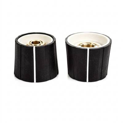 Apparatknopp 6mm/21mm sotf touch svart med rand