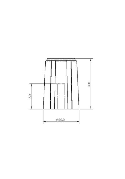 Enhetshylsa, nylon 3mm/11mm grå med svart linje