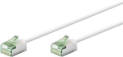 Cat8.1-anslutningskabel (U/FTP) vit 0,15m