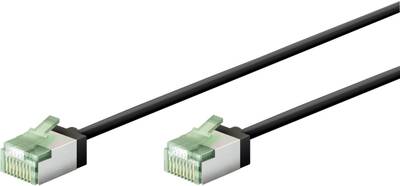 Cat8.1-anslutningskabel (U/FTP) svart 0,15m