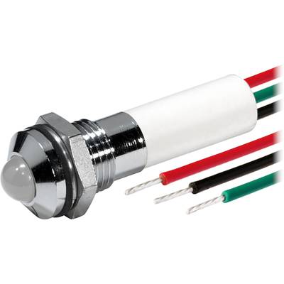 LED-indikatorlampa med kablar 24Vdc grön 8mm (19041351/6)