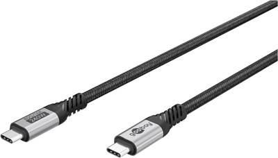 USB-C (USB 4.0) anslutningskabel USB-C/USB-C 240W 5A 80 Gbit/s svart 1m