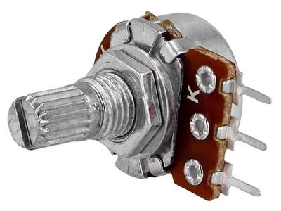 Kolpotentiometer för kretskort 6mm mono (0,125W) Kolpotentiometer för kretskort 6mm mono (0,125W)