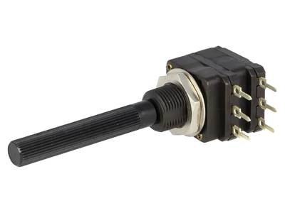 Kolpotentiometer för kretskort 6mm stereo (0,2W) Kolpotentiometer för kretskort 6mm stereo (0,2W)