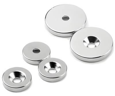 Runda neodymmagneter med fästhål