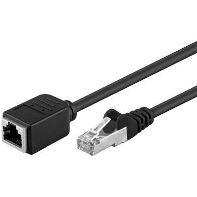 Cat5e-förlängningskabel skärmad F/UTP svart