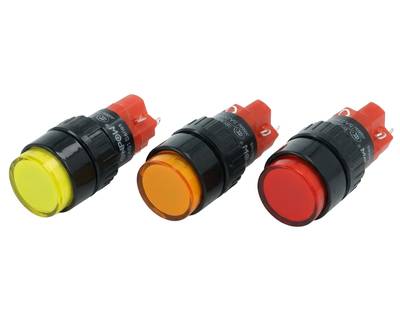 Tryckbrytare med LED-indikator 1xON-ON LED/24Vac/dc (16mm)