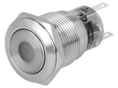Tryckknapp med LED-indikator 1xON-ON 0,5A IP67 24Vdc (19mm)