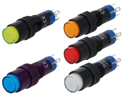 Tryckbrytare med LED-indikator 1xON-ON LED/24Vac/dc (8mm) Tryckbrytare med LED-indikator 1xON-ON LED/24Vac/dc (8mm)