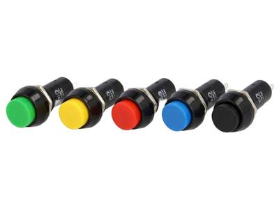 Tryckknappsbrytare 1xON-OFF 3A 125V (12mm)