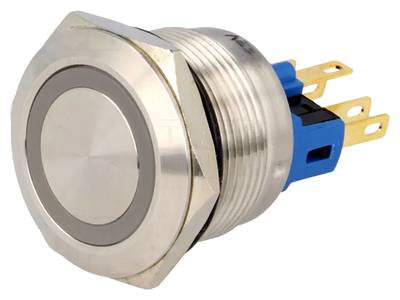 Knapp med LED-indikator 1xNO/1xNC 5A IP65 12Vdc (22mm) Knapp med LED-indikator 1xNO/1xNC 5A IP65 12Vdc (22mm)