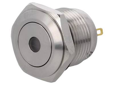 Knapp med LED-indikator 1xOFF-(ON) 2A IP65 12Vdc (16mm) Knapp med LED-indikator 1xOFF-(ON) 2A IP65 12Vdc (16mm)