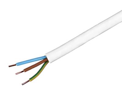 Installationskabel rund 3x6,0mm² vit