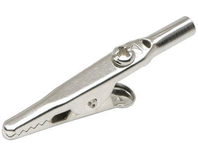 Gäddklämma 4 mm banankontakt/skruvanslutning metall