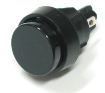 Knapp, stängande 1xOFF-(ON), 2A 250Vac, svart