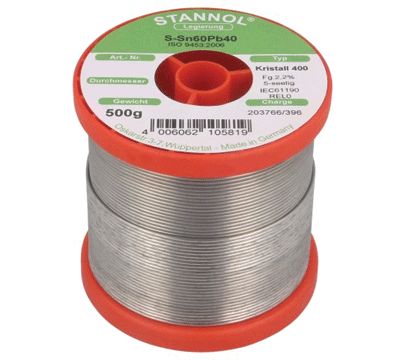 Lötdrag Sn60/Pb40 1,2 mm 500 g (ENDAST FÖR PROFESSIONELL ANVÄNDNING)