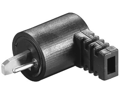 DIN-högtalaruttag hane vinklad modell skruvanslutning