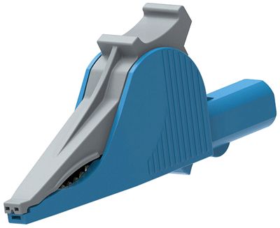 Gäddkäkskontakt 4mm säkerhetsbanankontakt Cat III 1000V blå (5066-IEC-BL)