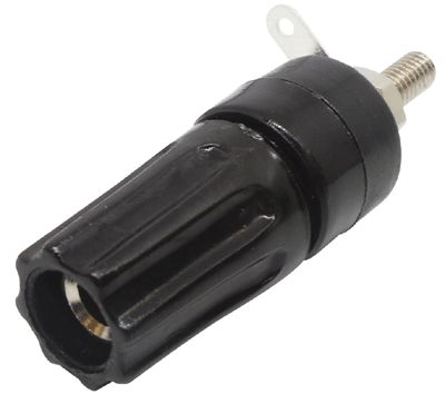 Låsskruv 4mm för banankontakt 16A 50V svart (552-0100)