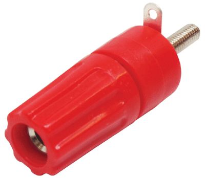 Skruv 4mm för banankontakt 16A 50V röd (552-0500) *