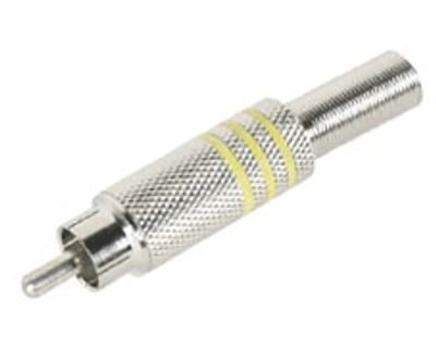RCA-kontakt hane metall gul *