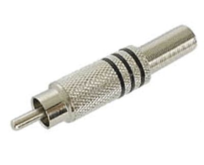 RCA-kontakt hane metall svart *