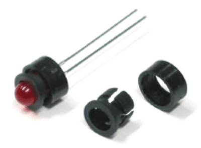 Monteringskrage 5 mm för lysdiod i plast