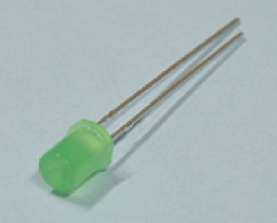 LED "flat top" 5mm 55mcd grön