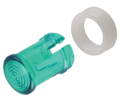 LED-linsarmatur rund/låg 5 mm för grön lysdiod