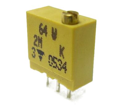 Cermet-multivändströmbrytare. stående modell 2Mohm *