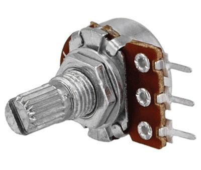 Kolpotentiometer för kretskort 6mm mono 22kohm logaritmisk