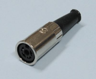 DIN-förlängningskontakt med bajonettlåsning, 4-polig.