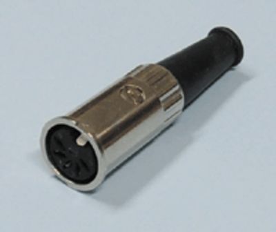 DIN-förlängningskontakt med bajonettlåsning 5-polig 45°