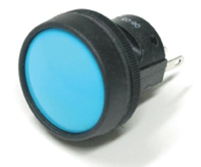 Knapp, 1xON-(ON), 5A 250Vac/28Vdc, IP67, blå