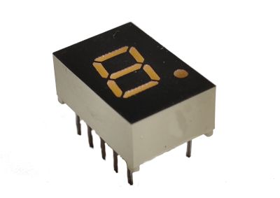 7-segmentsdisplay 7mm CA gul *