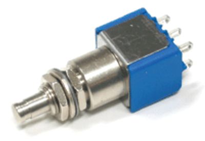 Tryckströmbrytare, 2xON-ON, 6A 125Vac