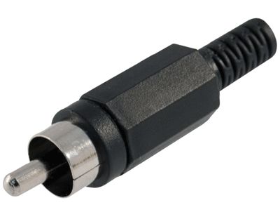 RCA-kontakt hane plast svart RCA-kontakt hane plast svart