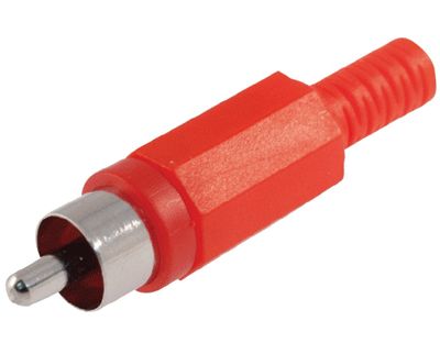 RCA-kontakt hane plast röd