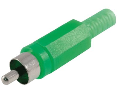 RCA-kontakt hane plast grön