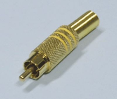 RCA-kontakt hane metall/guldfärgad gul *