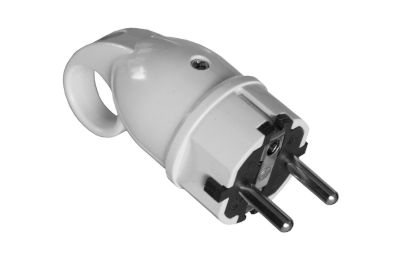 Jordad (Schuko) nätkontakt IP44 vit