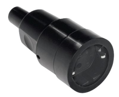 Jordad (Schuko) förlängningskontakt IP20 svart