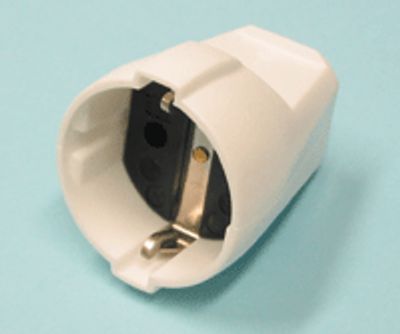 Schuko-förlängningskontakt vit