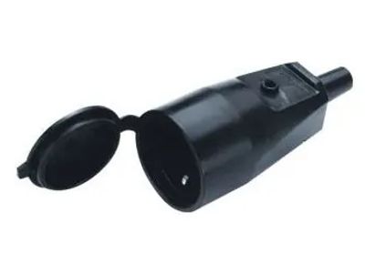 Jordad (Schuko) förlängningskontakt IP44 svart