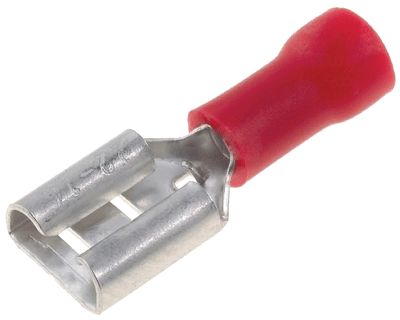 Plattanslutning 6,3x0,8mm hona röd 0,5-1,5mm²