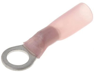 Ringkabelsko med krympslang 5 mm röd 0,5-1,5 mm²