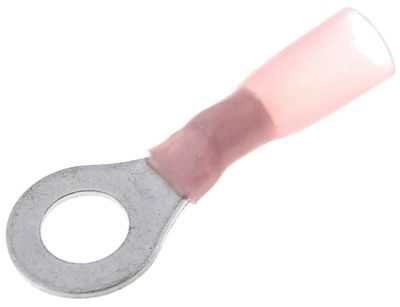 Ringkabelsko med krympslang 6 mm röd 0,5-1,5 mm²